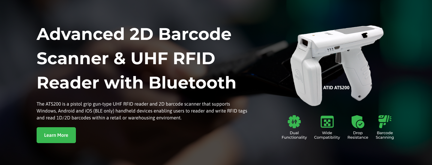 Advanced 2D Barcode Scanner & UHF RFID Reader with Bluetooth
