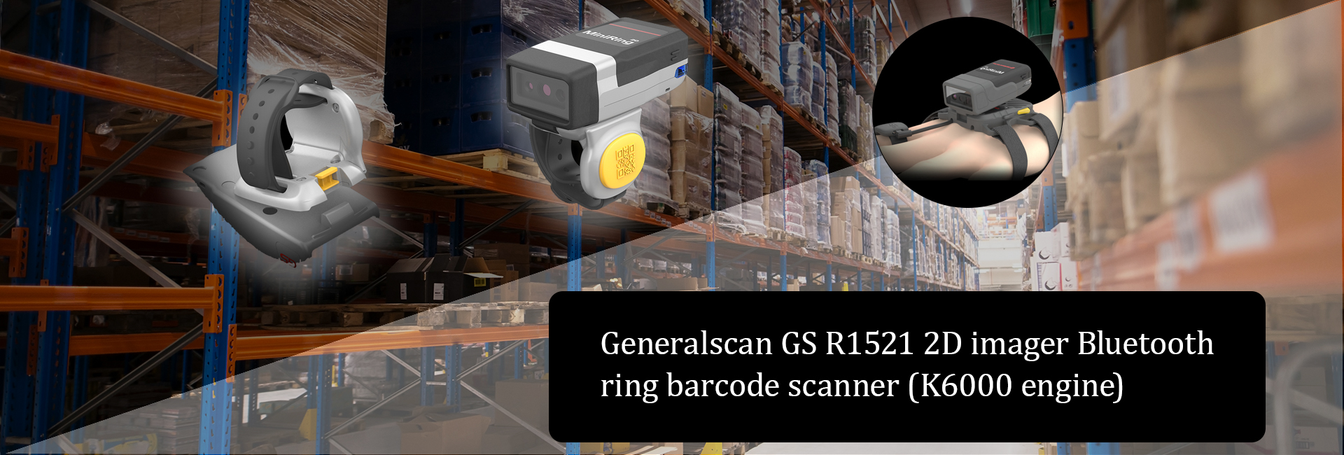 Generalscan GS R1521 2D imager Bluetooth  ring barcode scanner (K6000 engine)